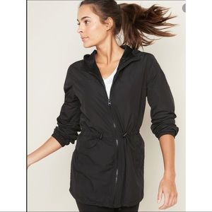 Water-Resistant Lightweight Hooded Raincoat